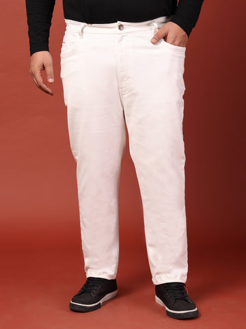 Plus Size Men Comfort Regular Fit Mid-Rise Stretchable Jeans