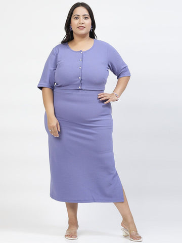 Plus Size  Sheath Midi Dress