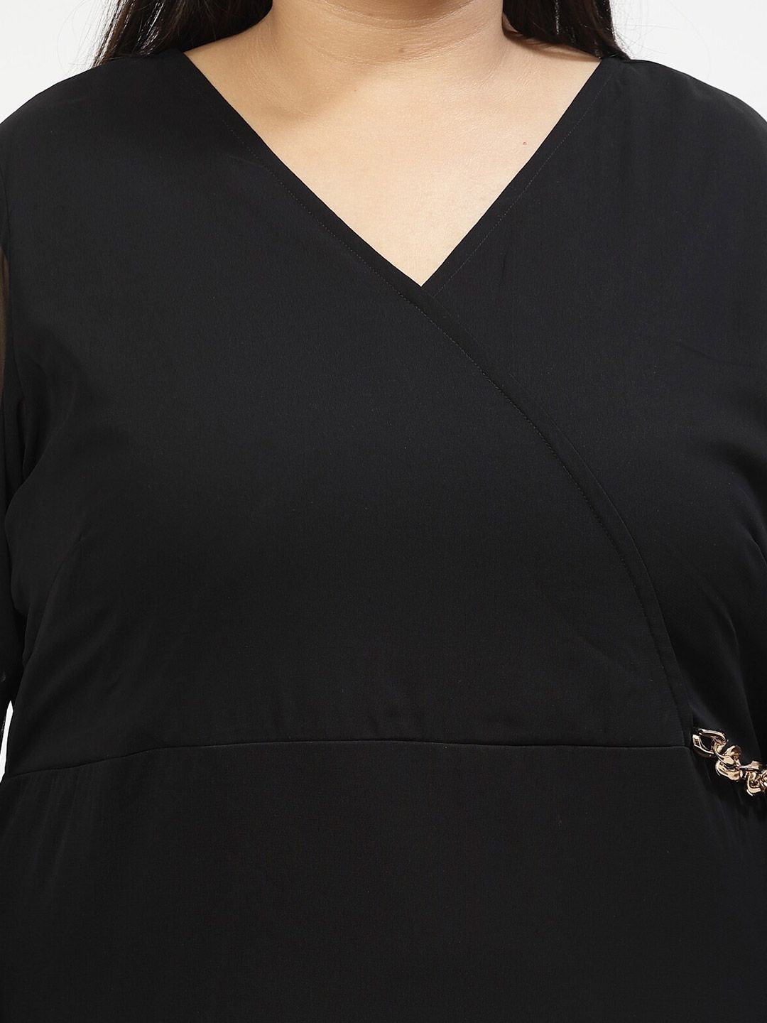 Plus Size  Bell Sleeve Midi Dress