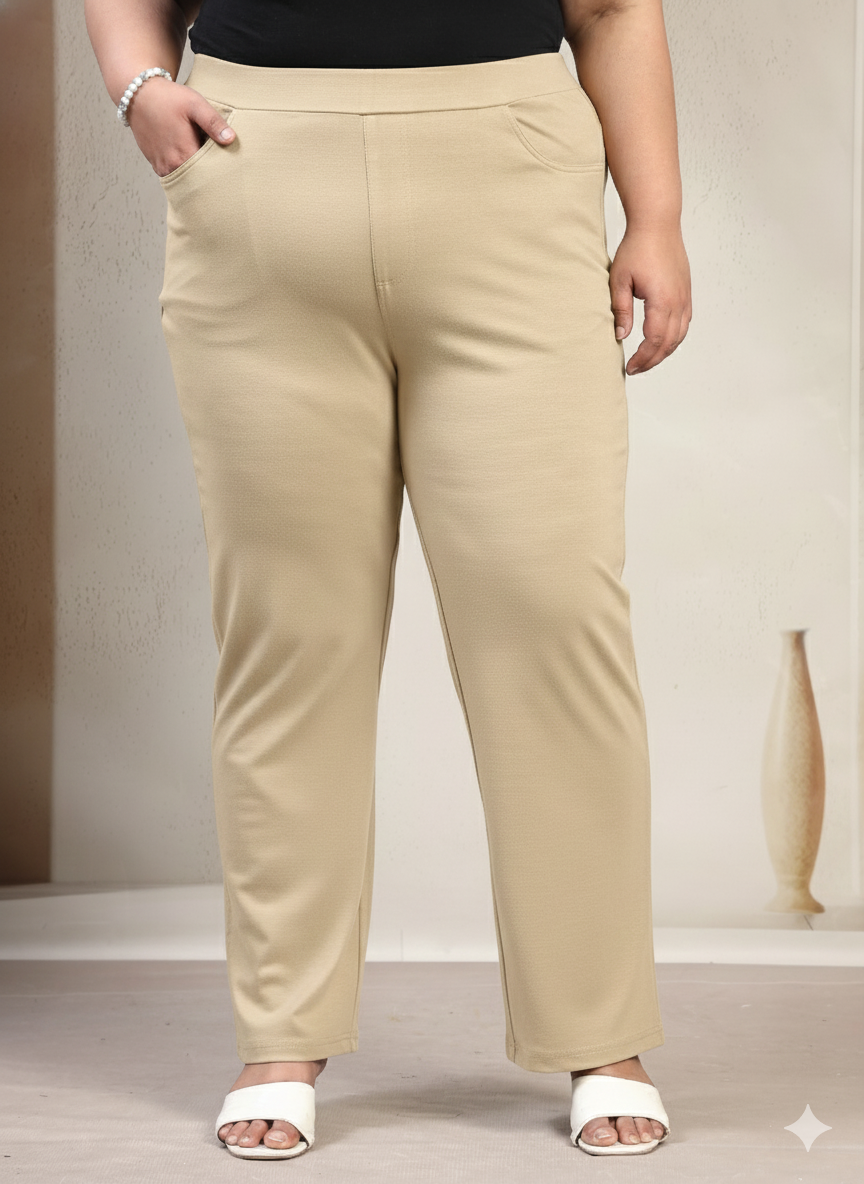 Plus Size Regular Fit Slip-On Jeggings