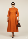 Plus Size Solid A-Line Dress