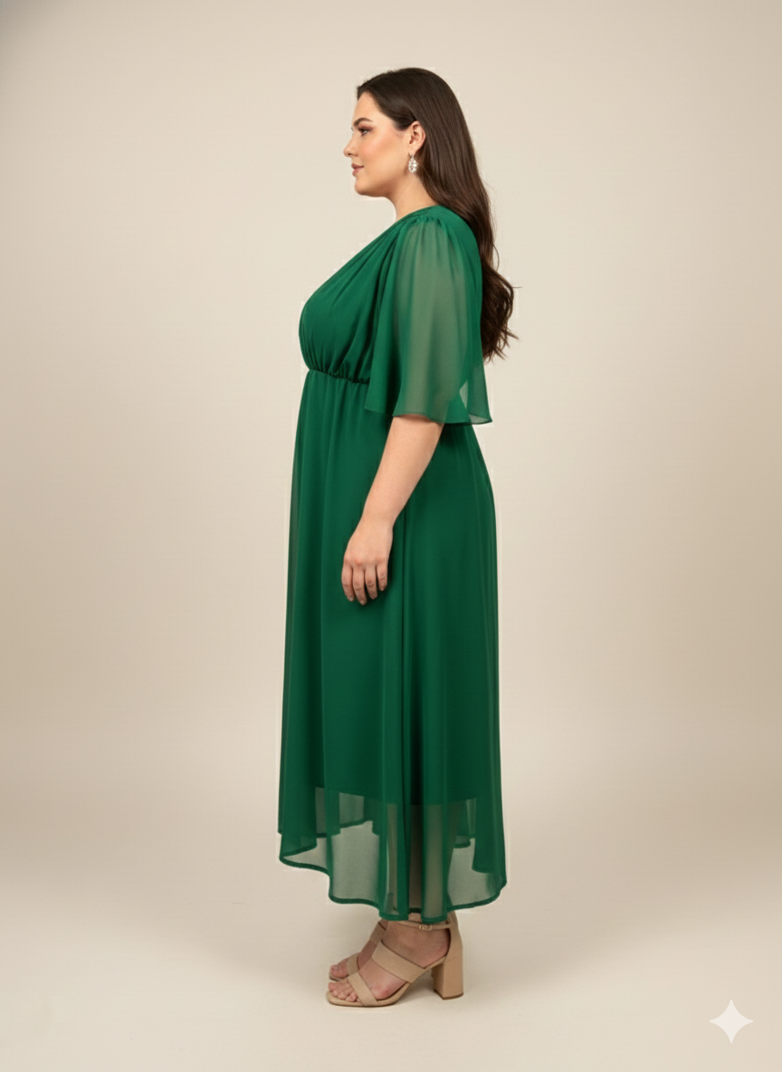 Plus Size Olive A-Line Dress