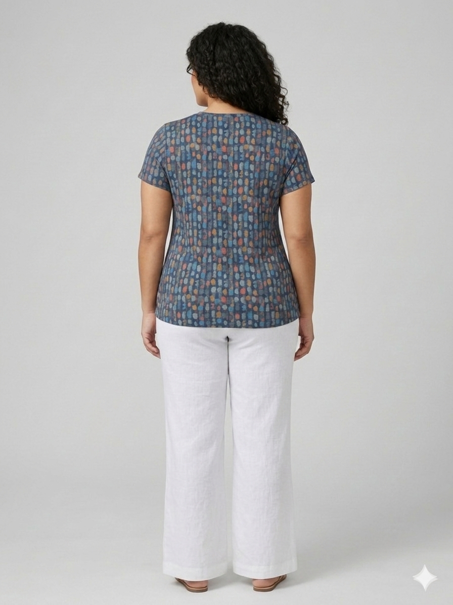 Plus Size Women Floral Printed T-shirt