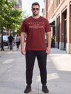 Plus Size Men's Text Printed Cotton T-Shirt