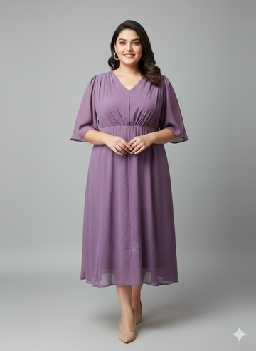 Plus Size Purple Maxi Dress