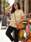 Plus Size Women Floral Printed T-shirt