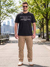 Plus Size Men's Text Printed Cotton T-Shirt