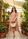Plus Size Floral Solid Round Neck Midi Dress