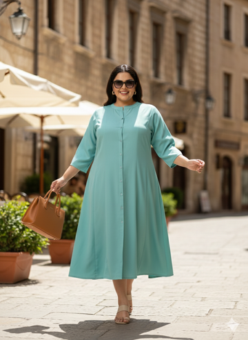 Plus Size A-Line Midi Dress