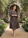 Women Plus Size Floral Print A-Line Dress