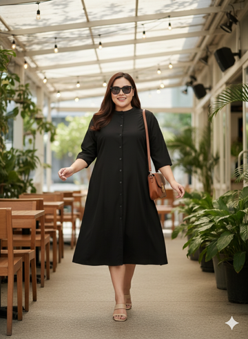 Plus Size A-Line Midi Dress