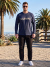 Plus Size Men Pure Cotton Solid Long Sleeves Casual T-shirt