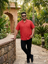Plus Size Men Cuban Collar Cotton Shirt
