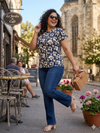 Plus Size Women Floral Printed T-shirt