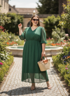 Plus Size Green A-Line Dress