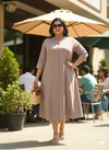 Plus Size A-Line Midi Dress