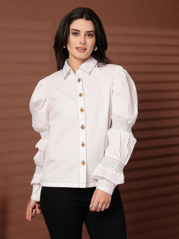 Women Opaque Casual Shirt