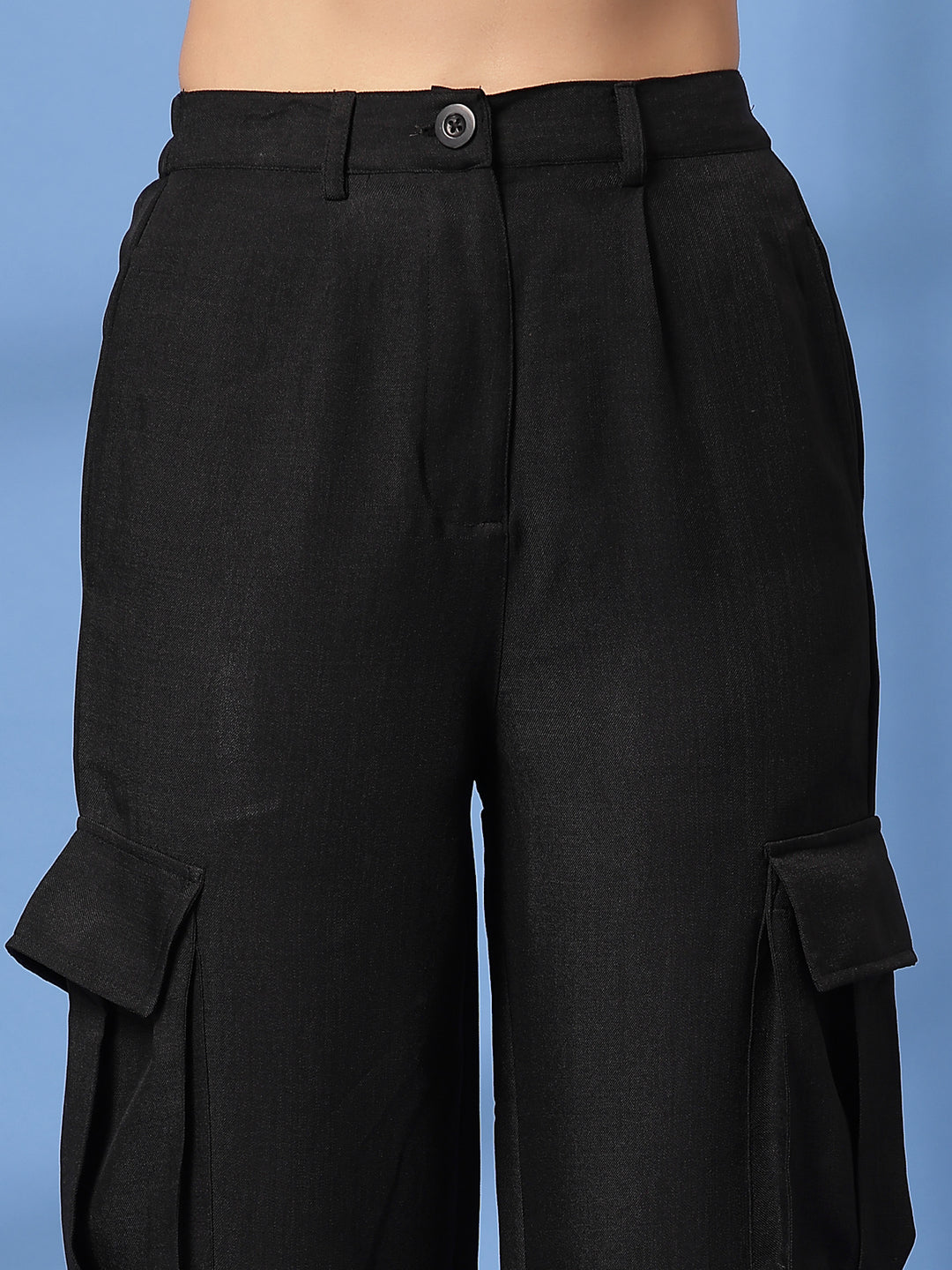 Women Mid-Rise Pleated Trousers