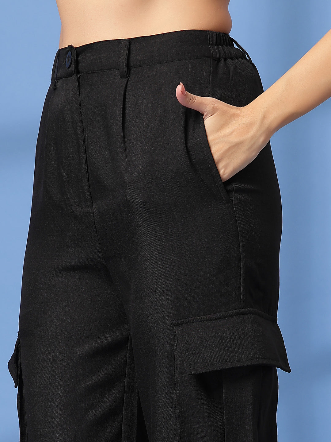 Women Mid-Rise Pleated Trousers