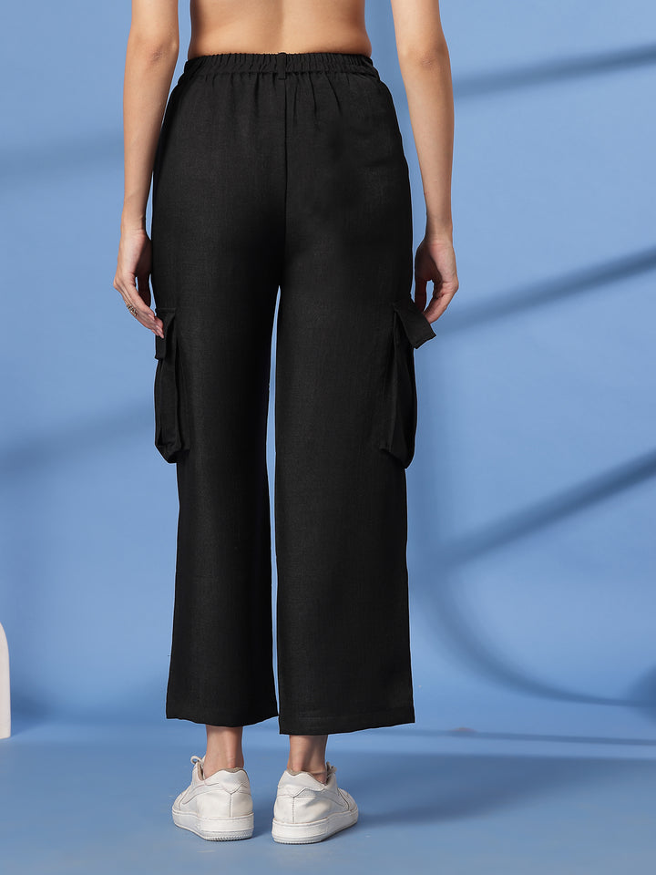 Women Mid-Rise Pleated Trousers