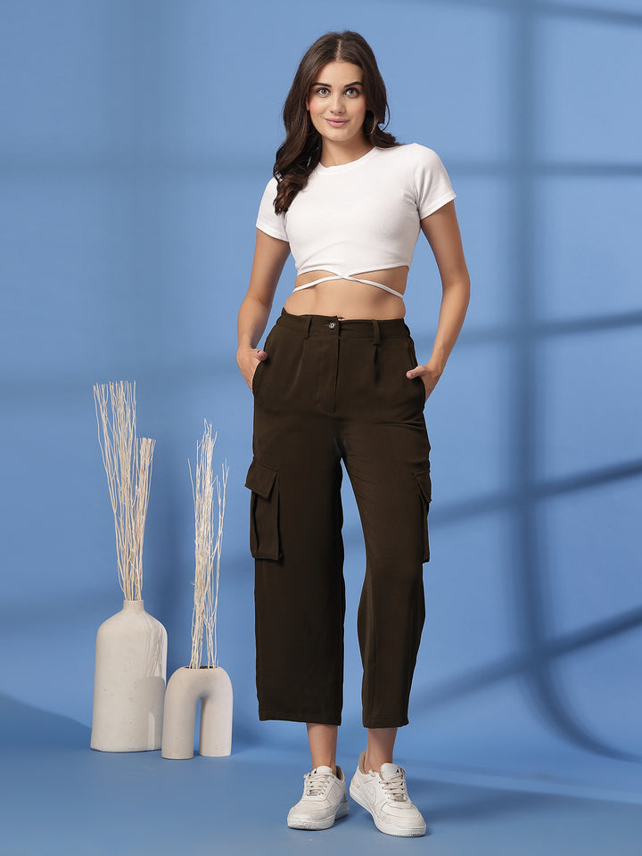 Women Pleated Cargos Trousers