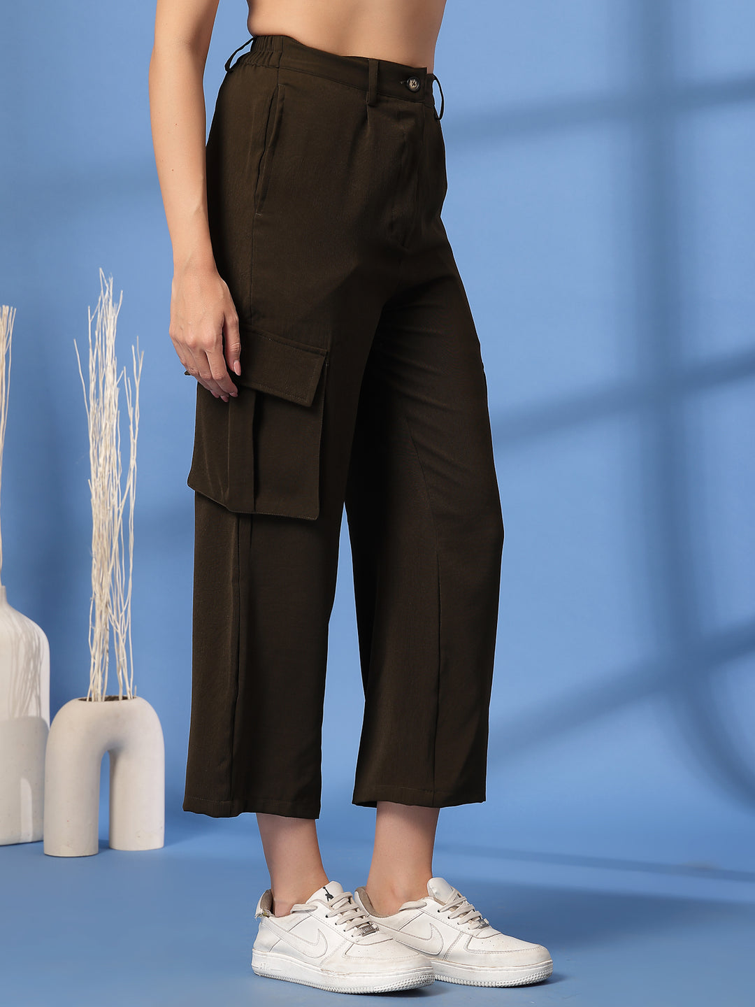 Women Pleated Cargos Trousers