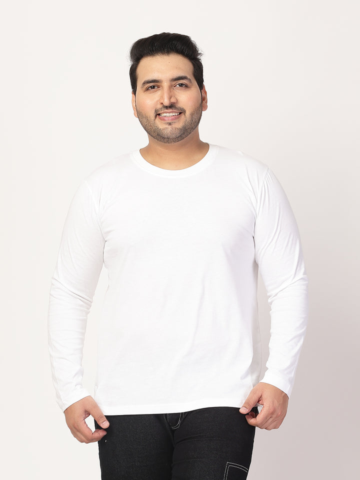 Men Solid Round Neck Cotton T-shirt