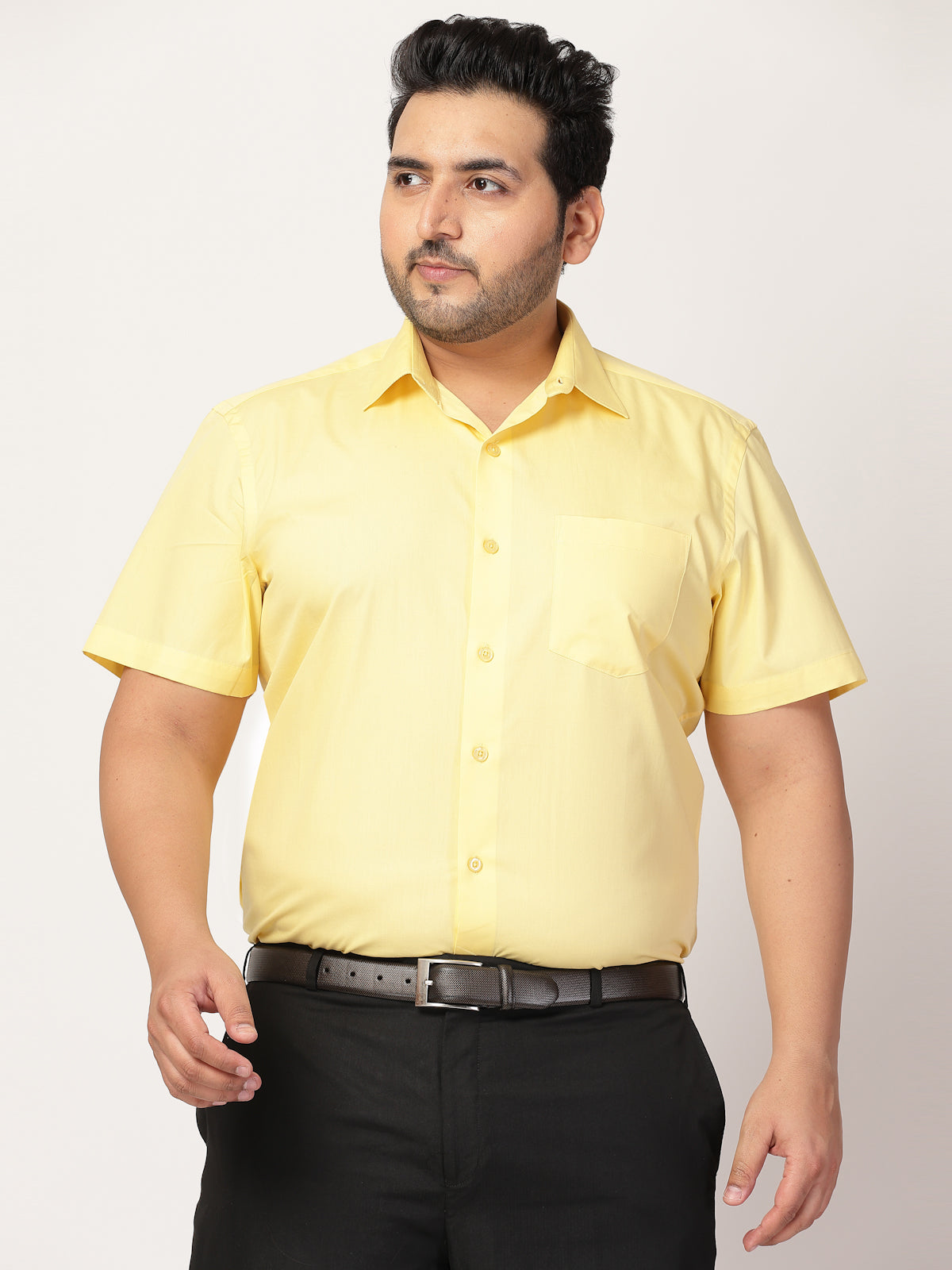 Plus Size Spread Collar Shirt