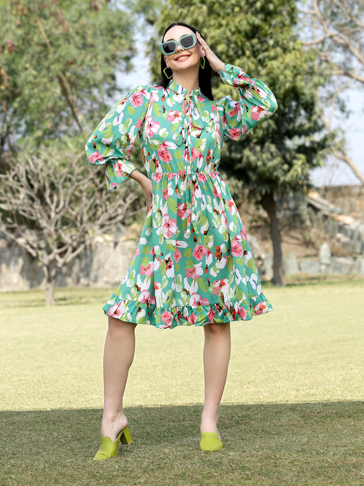 Floral Print Shirt Dress