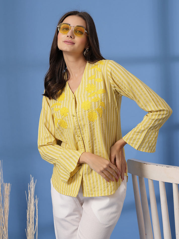 Women Opaque Striped Casual Shirt