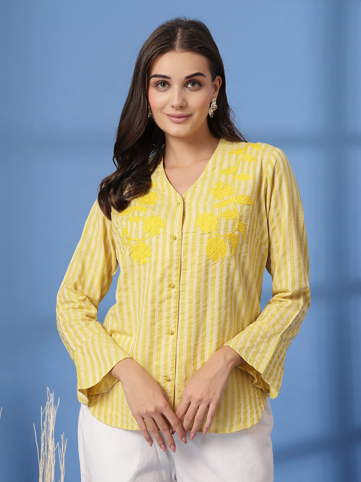 Women Opaque Striped Casual Shirt