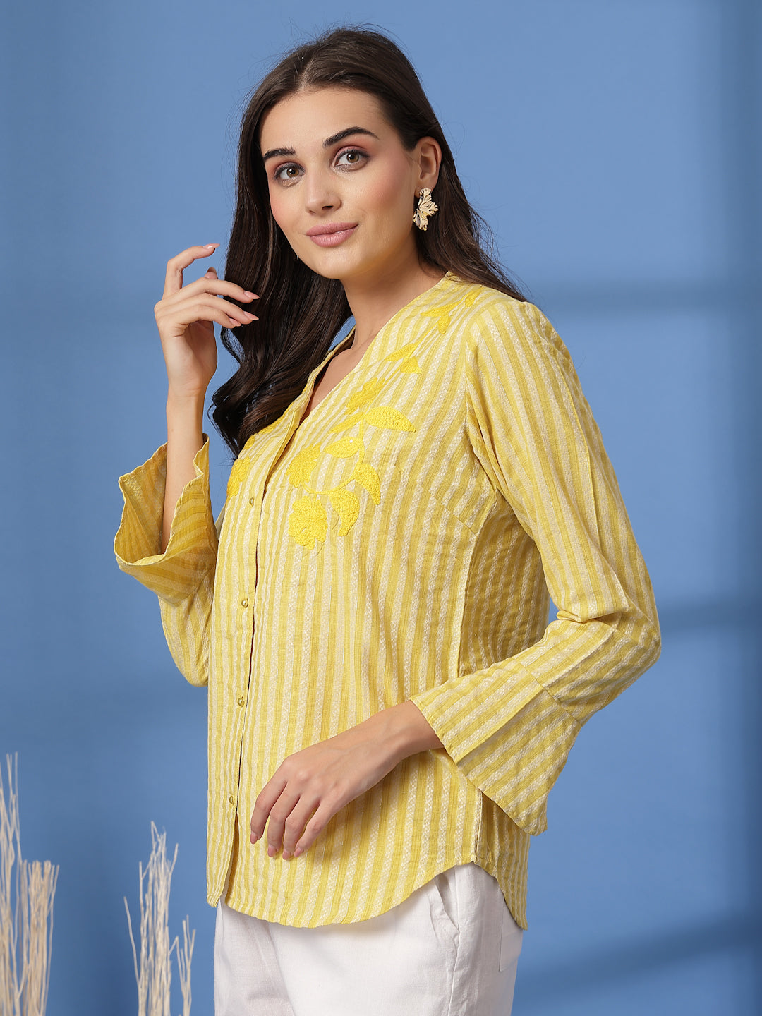 Women Opaque Striped Casual Shirt