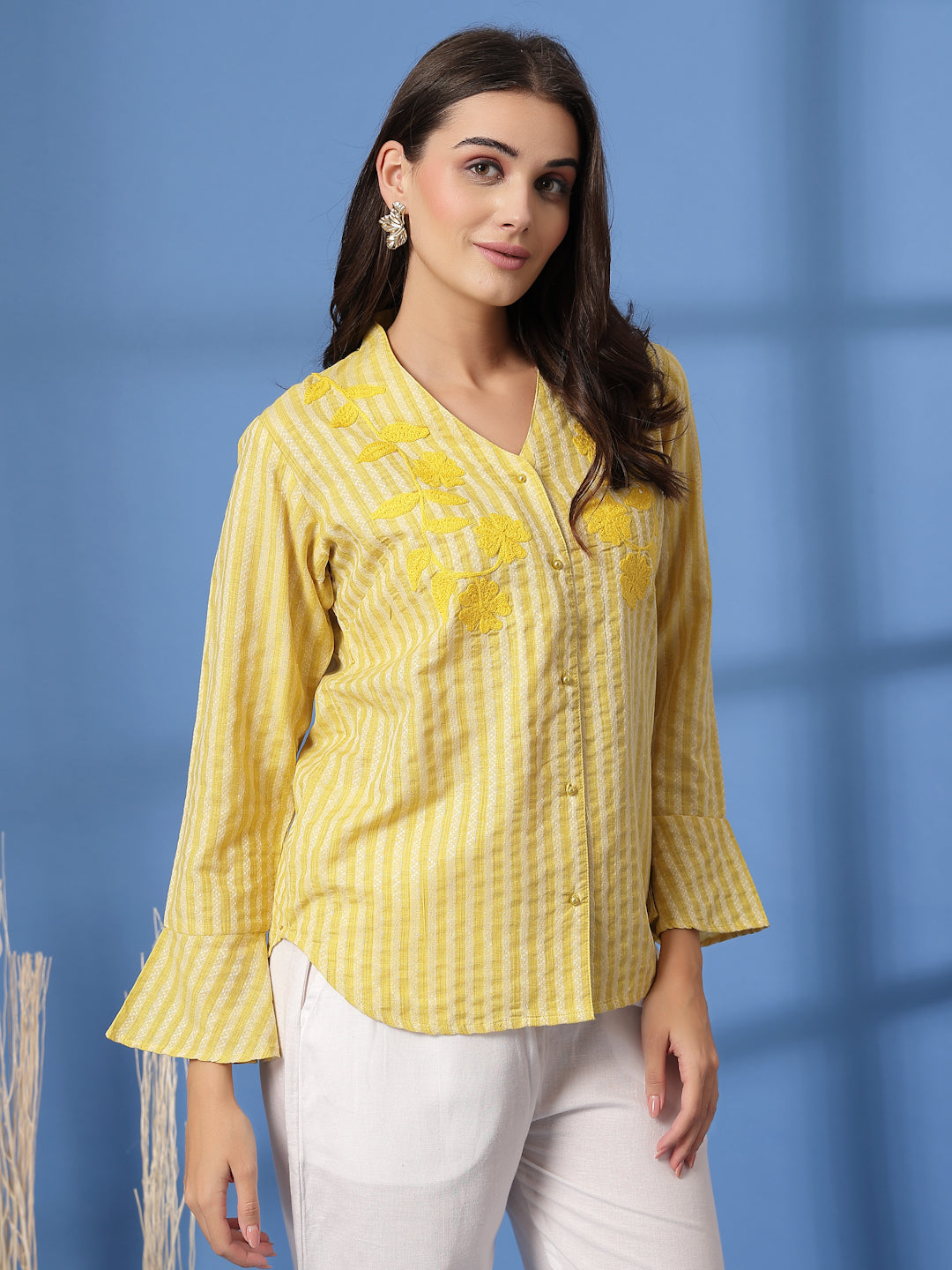 Women Opaque Striped Casual Shirt