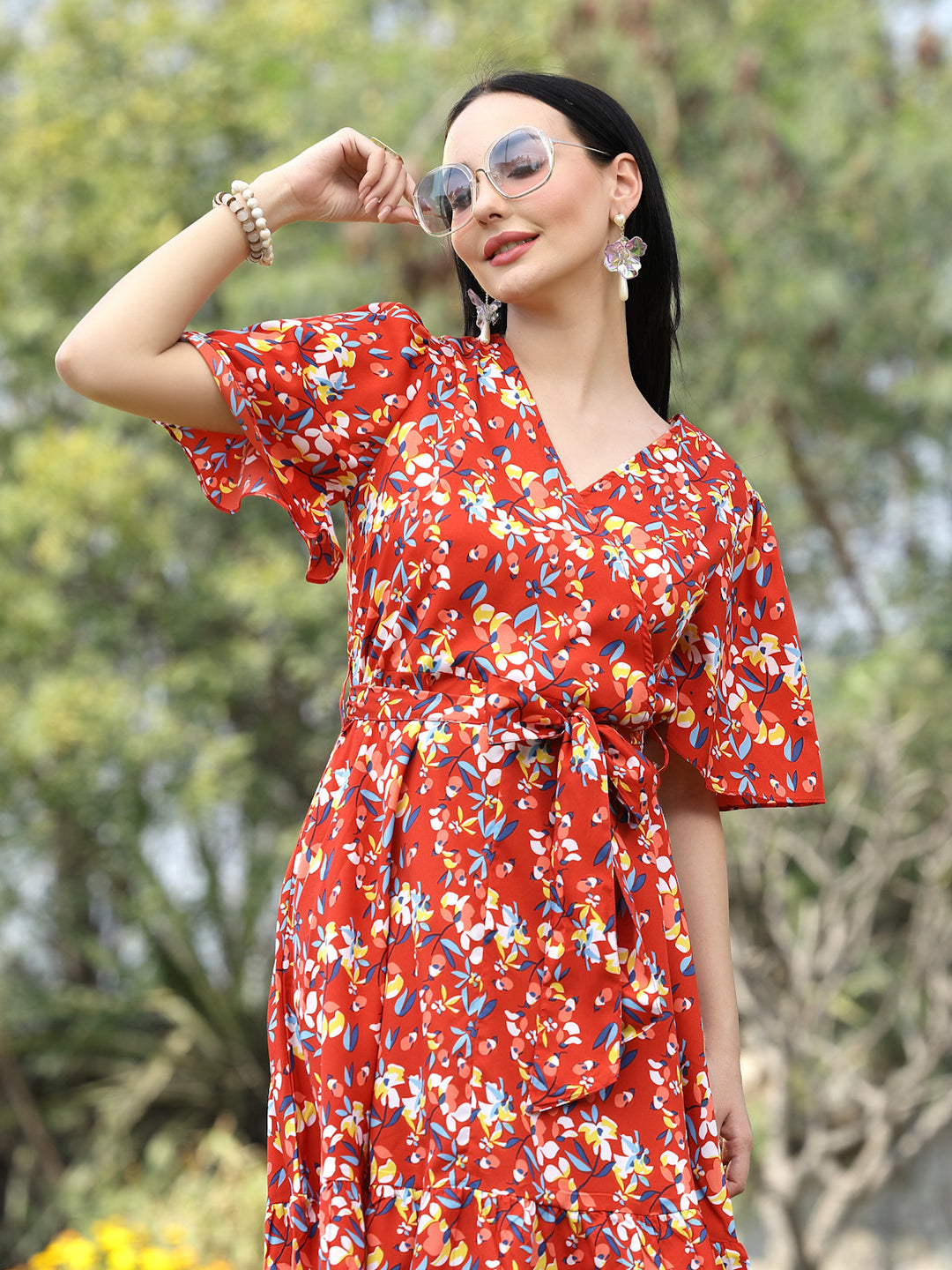 Floral Print Fit & Flare Dress