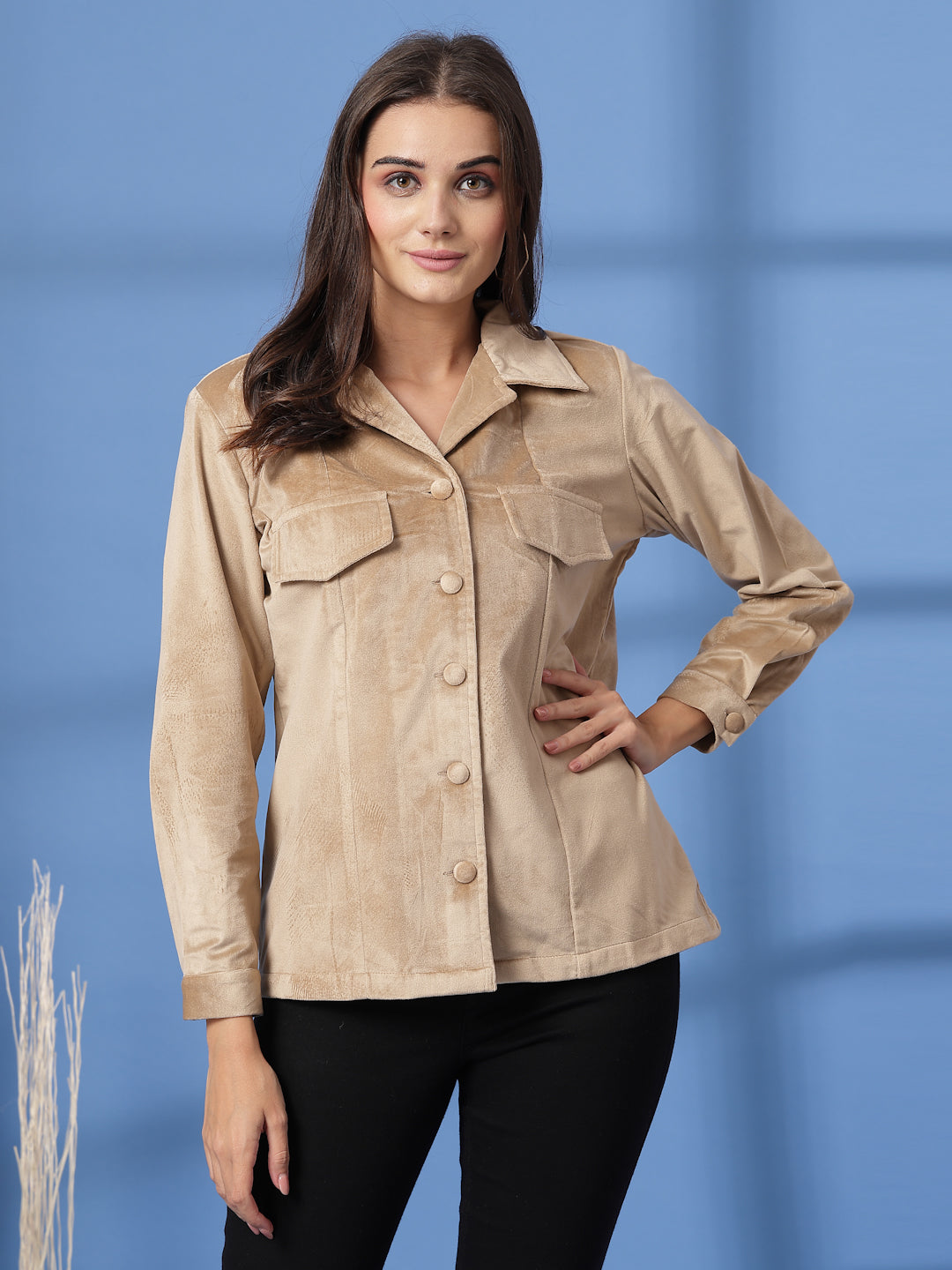 Women Open Front Jacket