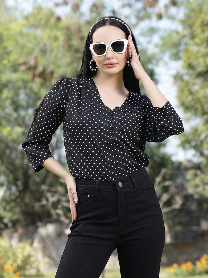 Polka Dot Print Top