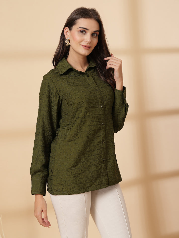 Women Opaque Casual Shirt