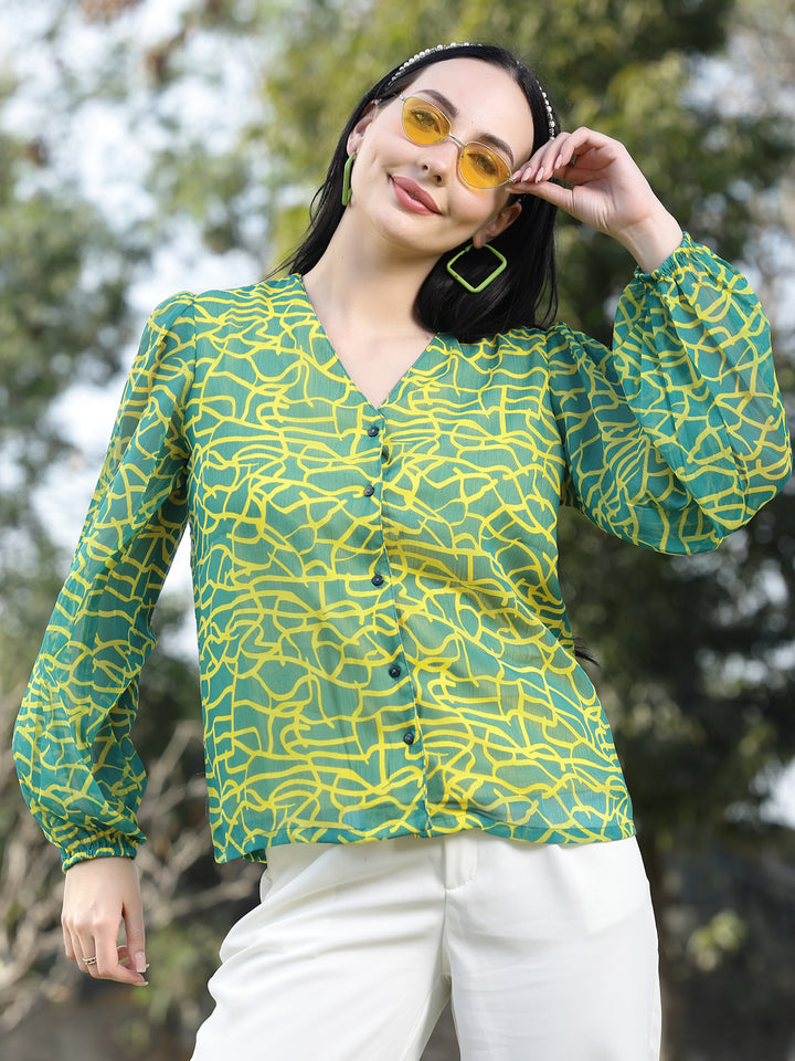 Women Opaque Printed Casual Shirt