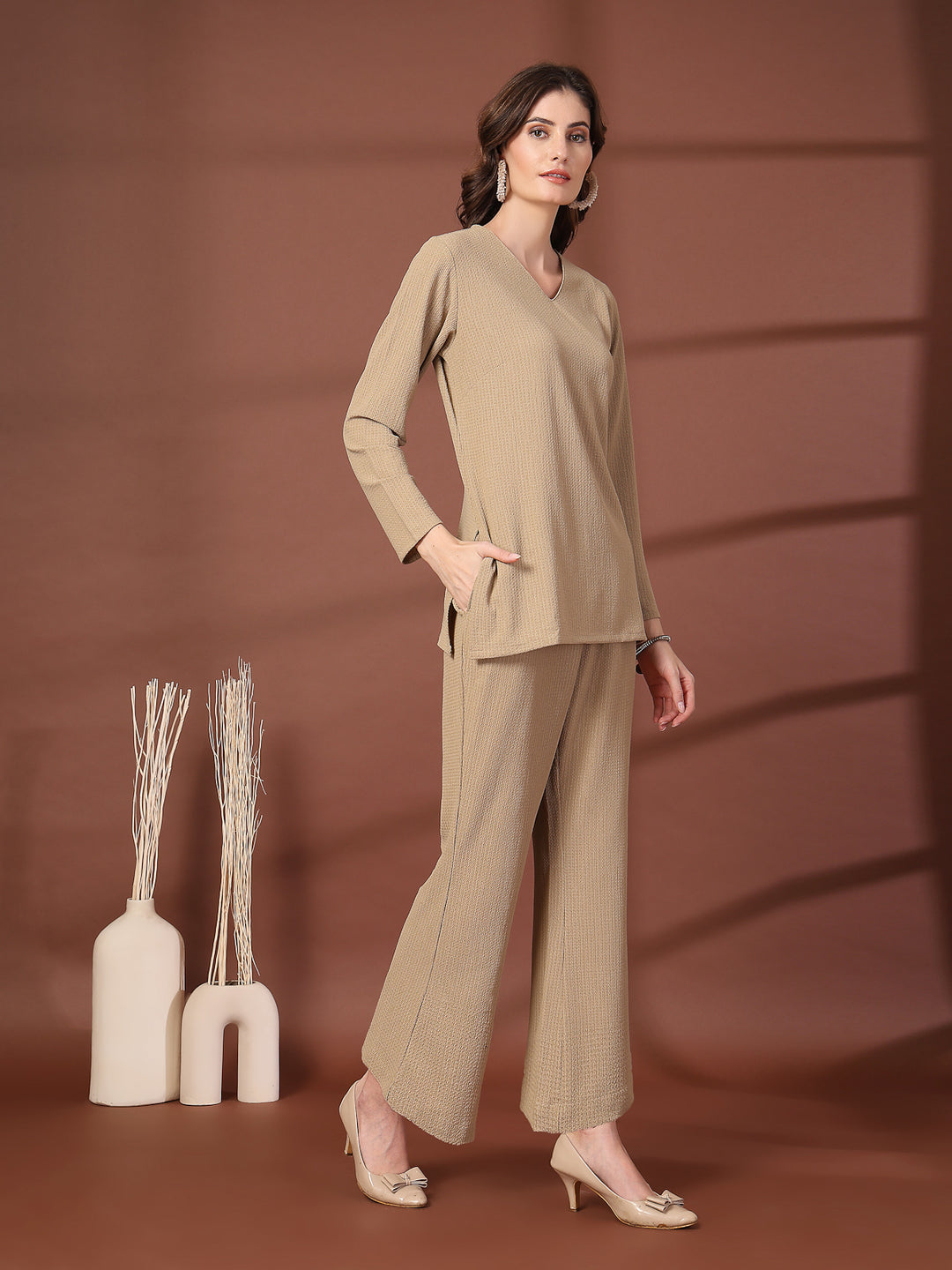 Self-Design Top With Trousers Co-Ords