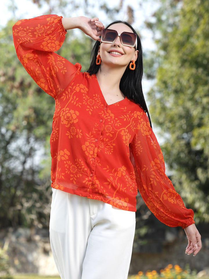 Women Floral Opaque Printed Casual Shirt