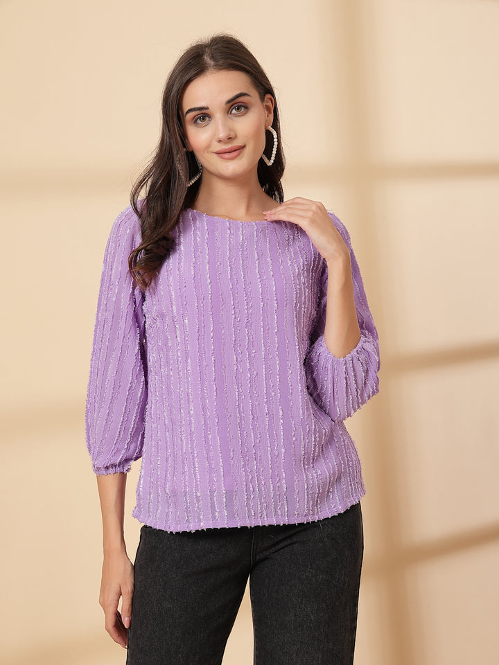 Women Puff Sleeve Regular Top