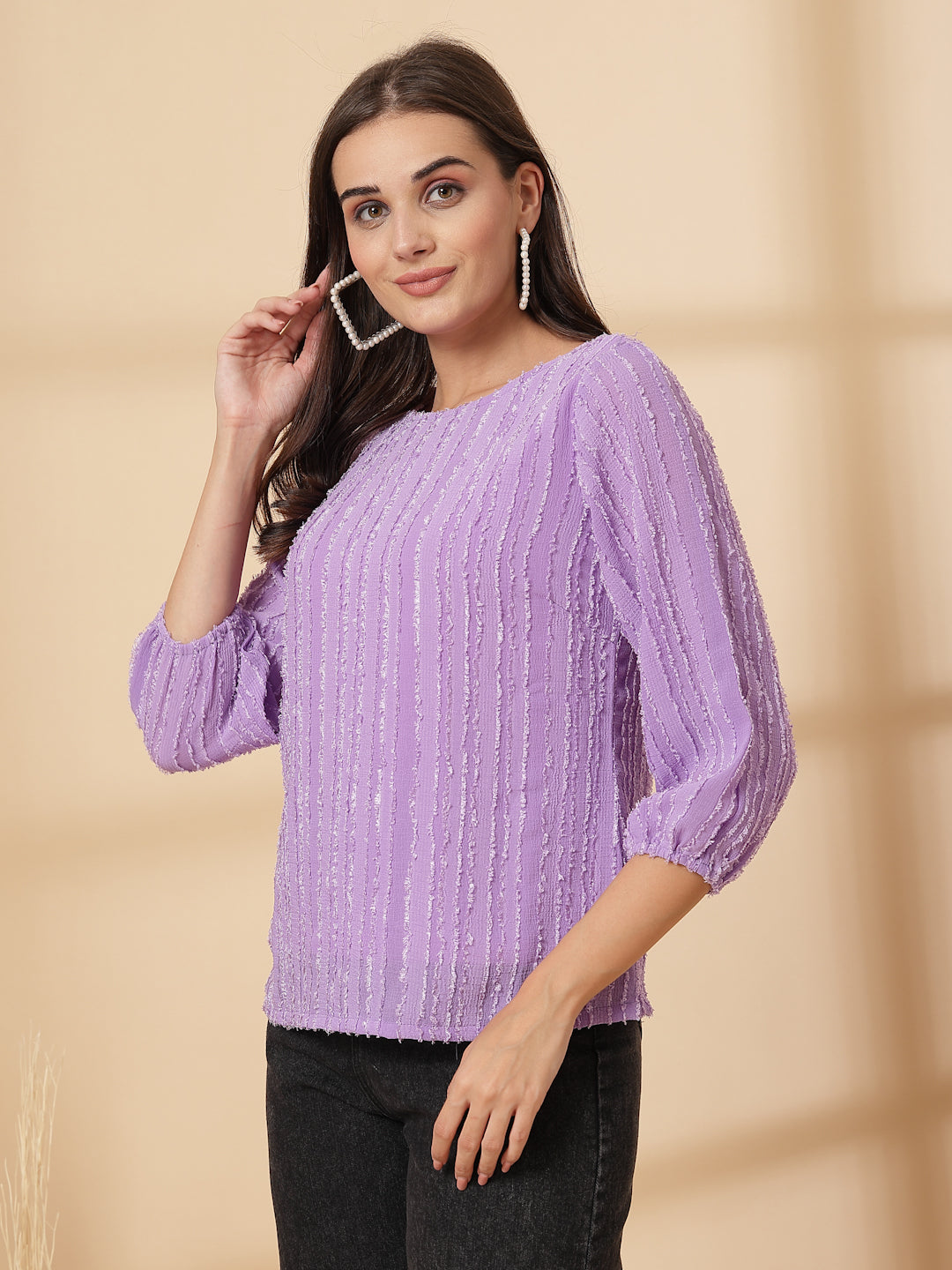 Women Puff Sleeve Regular Top