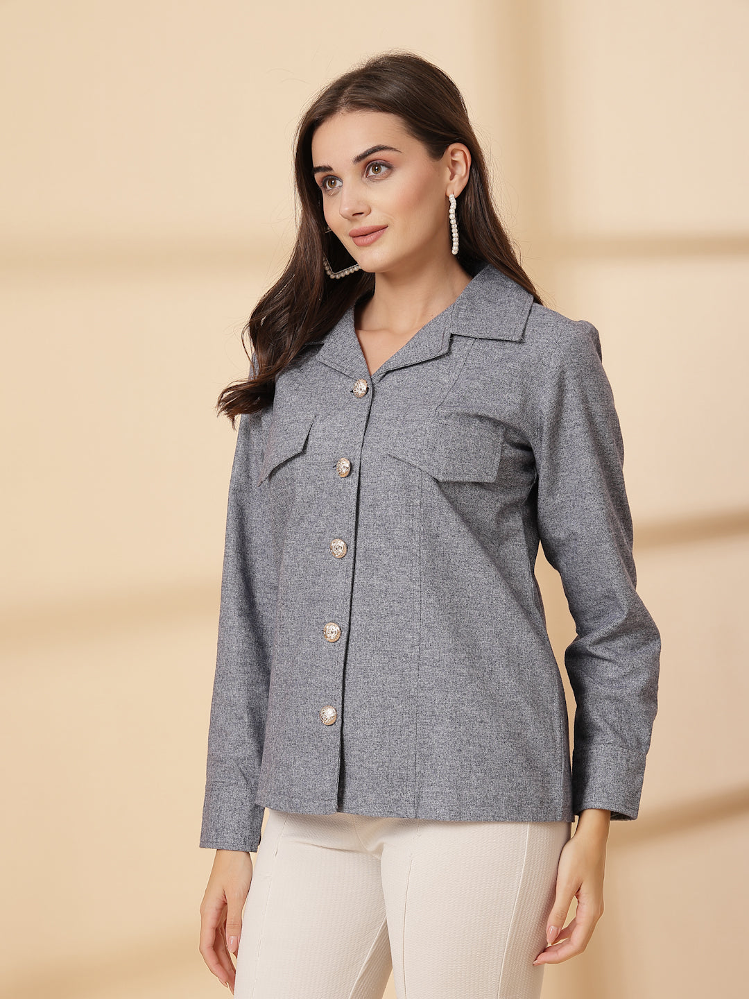 Women Open Front Jacket