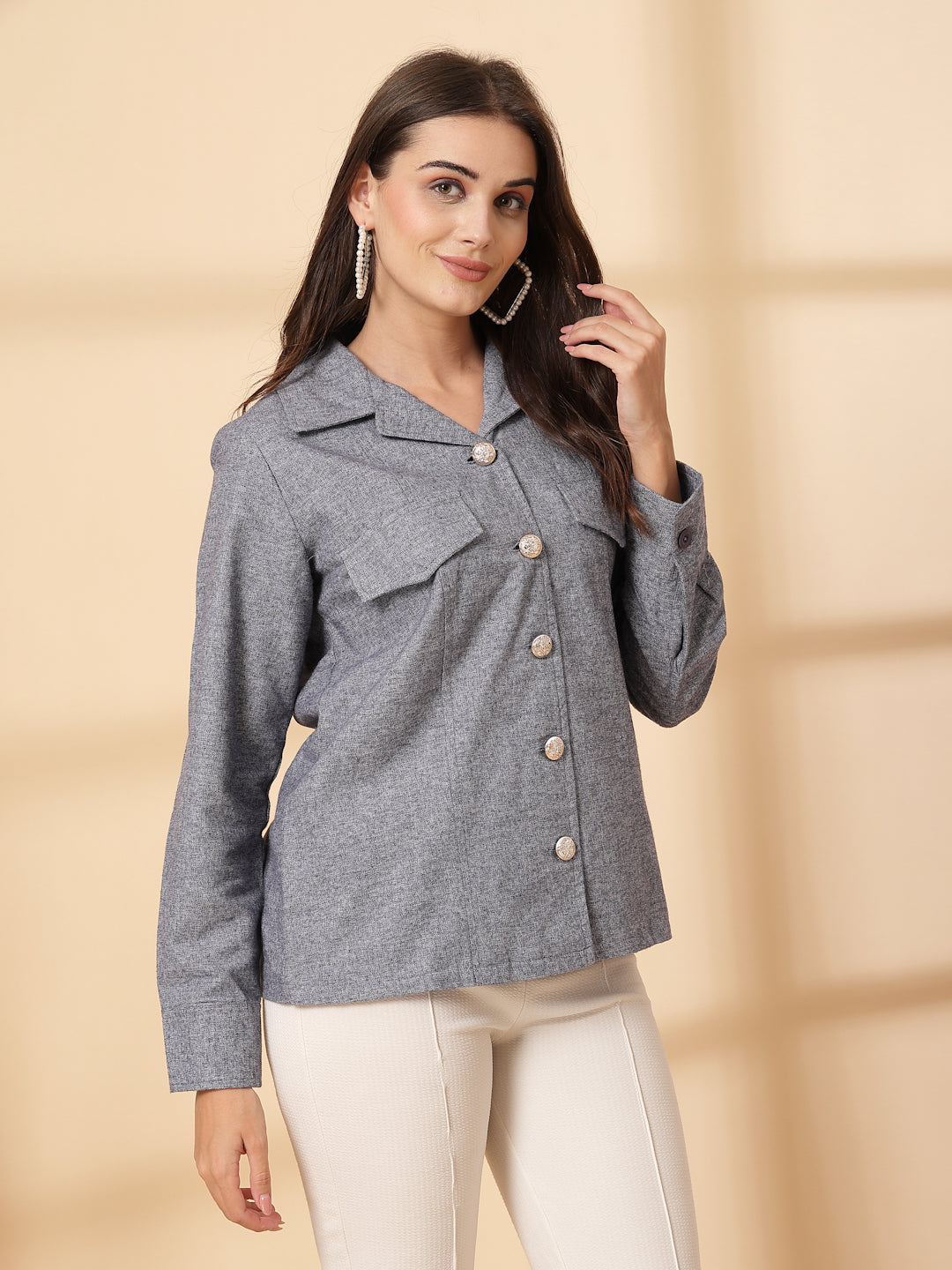 Women Open Front Jacket