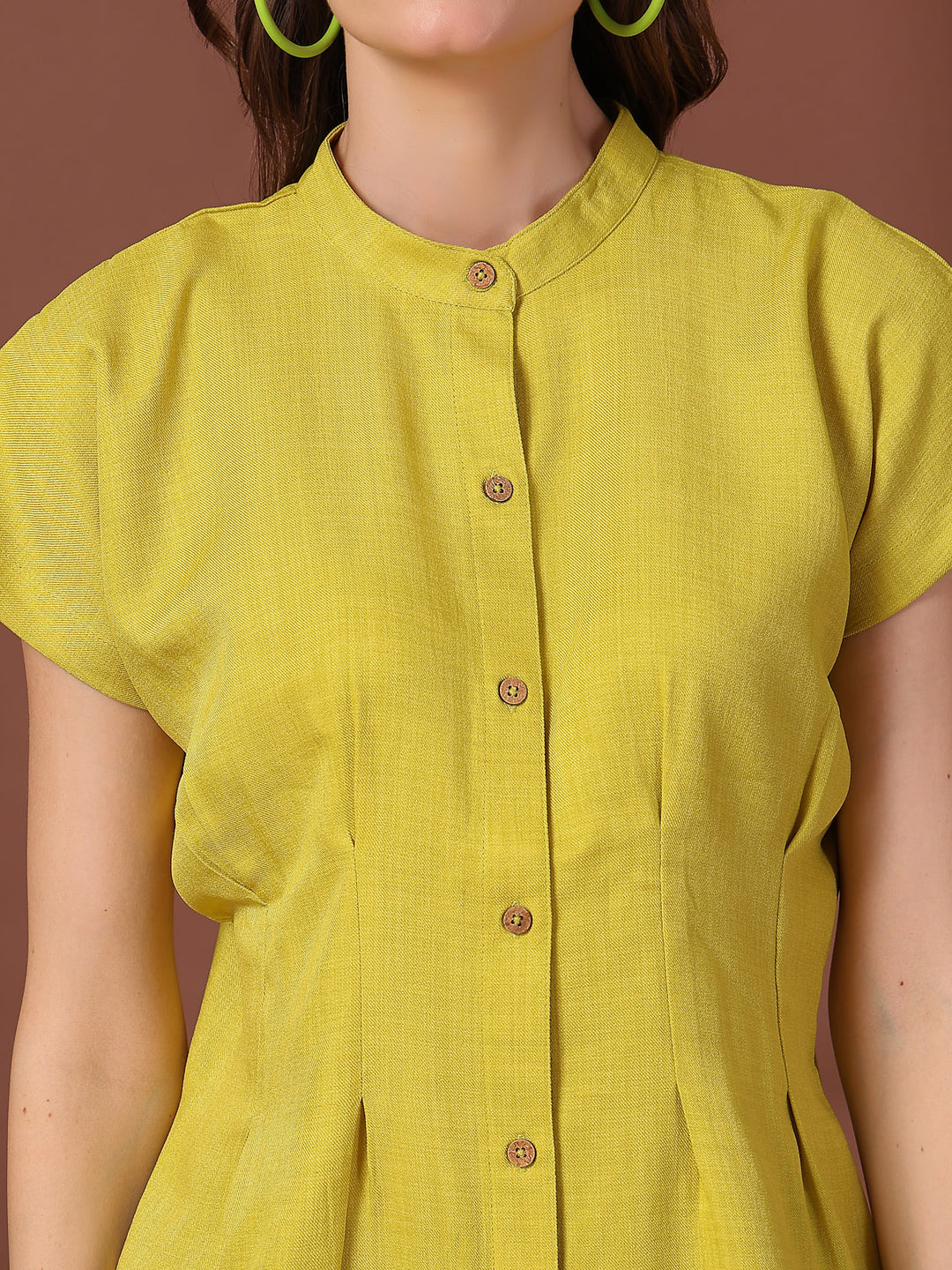 Mandarin Collar Cotton Top