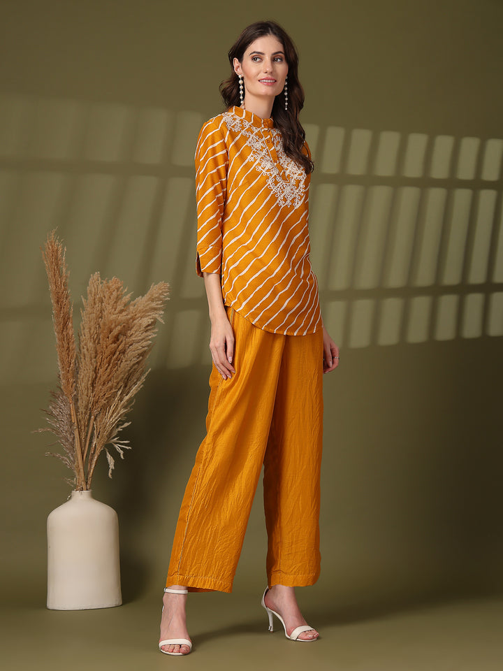 Embroidered Pure Cotton Top With Trouser Co-Ords