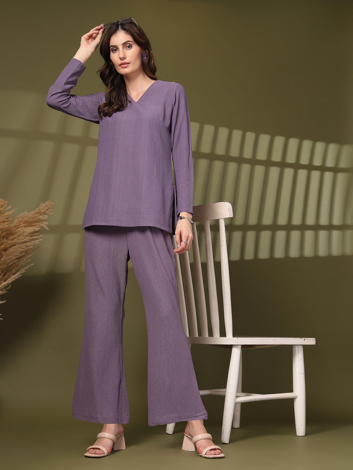 V Neck Top With Trousers Co-Ords