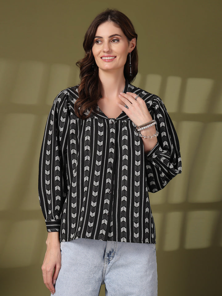 Women Opaque Printed Casual Shirt