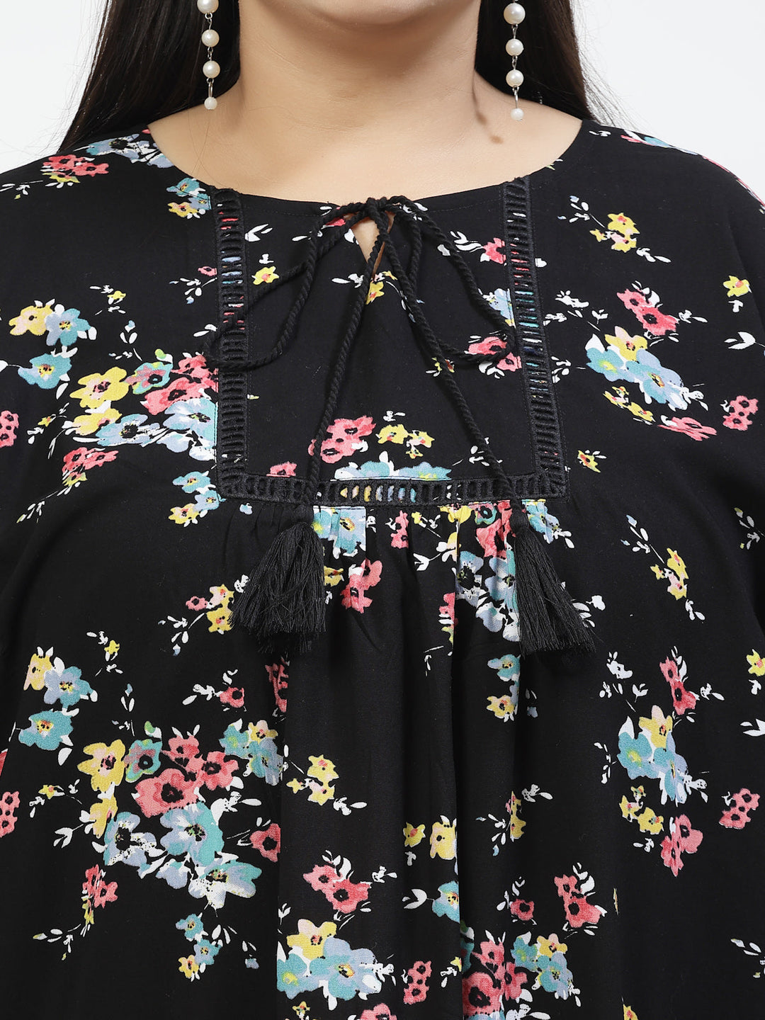 Floral Print Bell Sleeve Top