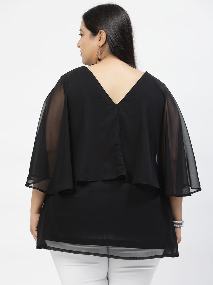 Cape Sleeve Cape Top